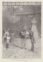 Die Übergabe des Goldenen Vlieses an den Herzog von Aosta